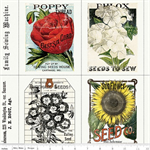 Riley Blake - Sewing Seeds III - Sewing Seed Packs, White