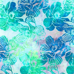Robert Kaufman - Artisan Batiks: Serene Bouquet, Aqua