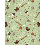 Wilmington Prints - Hot Cocoa Bar - Spoons & Sprinkles, Light Green