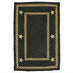 BRAIDED RUG - TEXAS BLACK  5' X 8' RECTANGLE