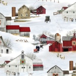 Elizabeth Studio - Headin' Home - Winter - Red Barns, White