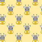 Windham - Stand Tall - Giraffe Faces, Gray/Yellow