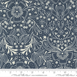 Moda - Decorum - Floral Damask, Dark Blue