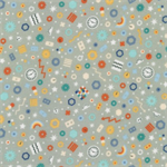 Robert Kaufman - Astrobots Flannel - Bolts, Silver