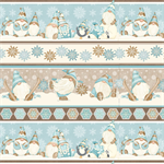 Henry Glass - I Love Sn'Gnomies Flannel - Gnome Novelty Stripe, Multi