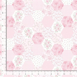 Timeless Treasures - Pretty in Pink - Hexagons, Pink