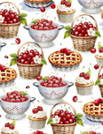 Wilmington Prints - Sweet Cherry - Cherry Treats Allover, White