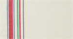 Dunroven House - 16^ Wide Hemmed Toweling - Red Vintage Stripe, Cream
