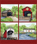 Riley Blake - Covered Bridges in Spring - 36^ Covered Bridges Pillow, Panel