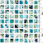 Studio E - Color Me Abstract - Gallery Wall, Jade