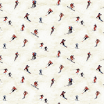 Clothworks - Snow Mountain - Skiers, Multi
