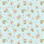 P & B Textiles - Boots & Blooms - Medium Floral, Teal