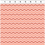 Clothworks - Snarky Cats - Chevron, Coral