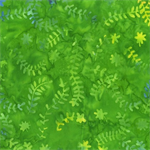 Anthology - Jewel Batiks - Ferns, Green