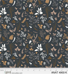 P & B Textiles - Au Naturel - Birds & Foliage, Black