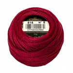 Pearl Cotton Balls - Size 8 Thread - Garnet