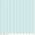 Riley Blake - Basic - 1/4^ Stripe, Aqua/White