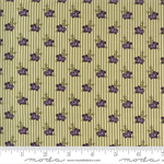 Moda - Mill Creek Garden - Wallpaper Stripe Flowers, Ivory/Green