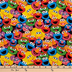 Quilting Treasures - Sesame Street - Packed Characters, Multi