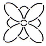 Stencil - Star Flower - 5^ Square