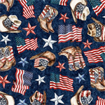Quilting Treasures - American Country - American Cowboy, Navy