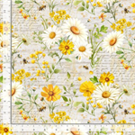 Timeless Treasures - You Are My Sunshine - Daisies & Sunflowers, Beige