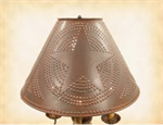 LAMP SHADE - TIN (STAR) RED 16^