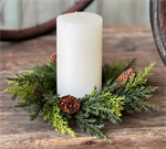 Candle Ring - Prickly Pine 9^, Green