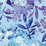 Kanvas Studio - Shimmering Twilight - Bouquet, Light Blue