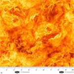 Blank Quilting - Fire Alarm - Flames, Orange