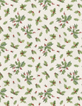 Wilmington Prints - Season of Heart - Holly, Ivory