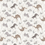 Blank Quilting - Silent Night - Tossed Animals, Silver