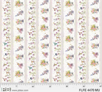 P & B Textiles - Flowers & Feathers - 10 1/2^ Repeating Stripe, Multi