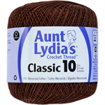 Aunt Lydia's Classic Crochet Thread - Size 10 - 350 yds; Fudge Brown