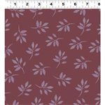 Clothworks - Bohemian Chic - Leaf Stem, Wine