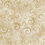 Benartex - Kanvas - 108^ Swirling Splendor, Tan