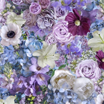 Timeless Treasures - Love Letter - Fancy Florals Bouquet, Multi