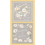 Clothworks - Daisy Field - 24^ Pillow Panel, Gold