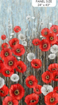 Northcott - Poppy Meadow - 24^ Poppy Panel, Charcoal