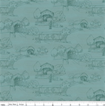 Riley Blake - Covered Bridges in Spring - Toile, Aqua