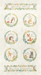 Moda - Quilting Cuddle - Effies Woods - 24^ Animals Panel, Cloud