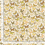 Timeless Treasures - Sunflower Farm - Tossed Butterflies, Cream