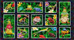 Studio E - Jewels of the Jungle - 24^ Block Panel, Black