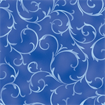 Benartex - Flower Festival - Swirling Vine, Blue