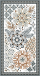 Blank Quilting - Zanzibar - 24^ Floral Panel, Lt Gray