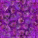 Quilting Treasures - Pandora - Floral Toss, Violet
