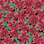 Blank Quilting - Mistletoe Magic - Poinsettias, Red