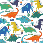 Dear Stella - Stomping Ground Flannel - Ptero-Bly Cute, White