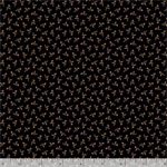 Marcus Fabrics - Midnight Cheddar - Dot Leaf, Black