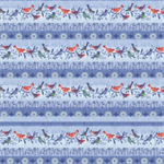 Studio E - Bella Blue Birds - Border Stripe, Light Blue